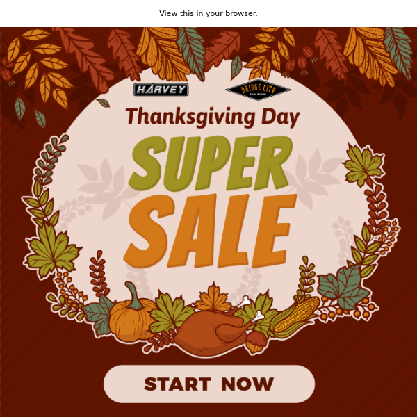 Thanksgiving Day Super Sale! Start Now!