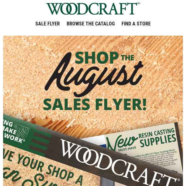 🚨 Woodcraft's August Sale Flyer Is Here 🚨