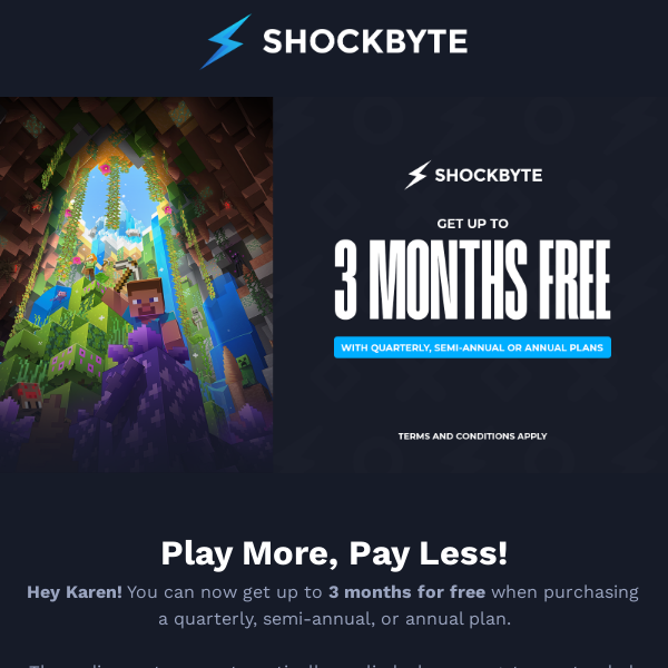 Get Up to 3 Months Of Free Server Hosting! ⚡