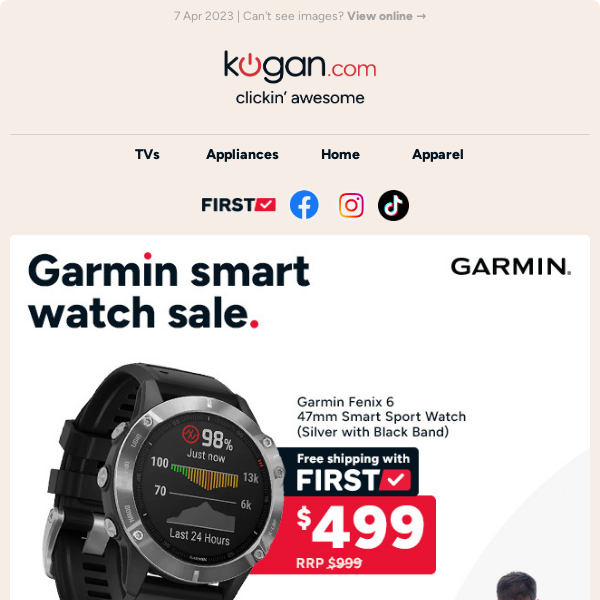 ⌚ Garmin smart watch sale! Garmin Fenix 6 just $499 (RRP: $999) - Hurry, low price for a limited time