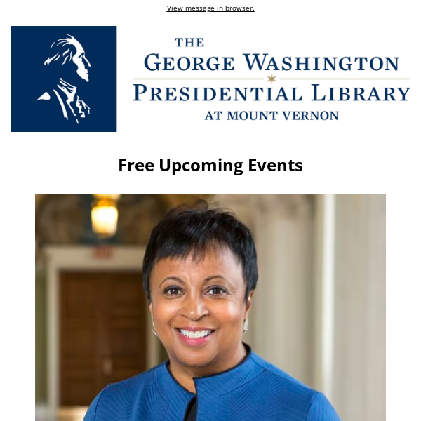 Upcoming Events: An Evening with the Librarian of Congress; The Great Experiment