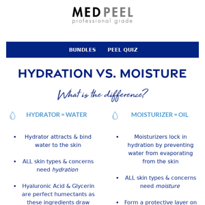 Moisture vs Hydration 💧