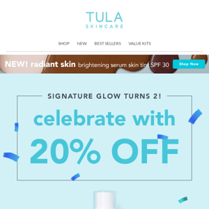 Just for you: 20% off Signature Glow