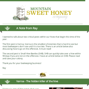 Are you ready for the #1 killer of honey bees this season?