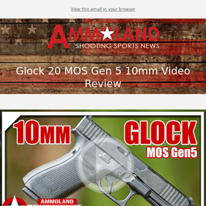 Glock 20 MOS Gen 5 10mm Video & Review