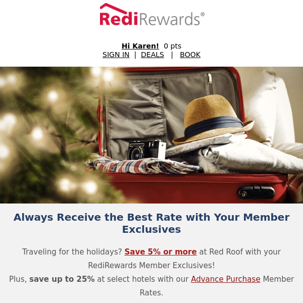 Red Roof, Unlock Your December Member Exclusives Now