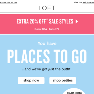50% off outfits for EVERY activity
