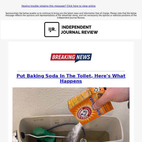 Put Baking Soda In The Toilet, Here's What Happens