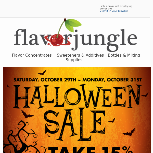 Halloween Sale at FlavorJungle.com