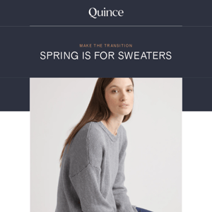 Linen + cotton = the perfect spring sweater