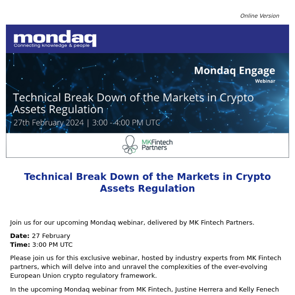 Technical Break Down of the Markets in Crypto Assets Regulation