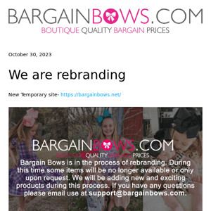 Bargainbows is Rebranding More info to come