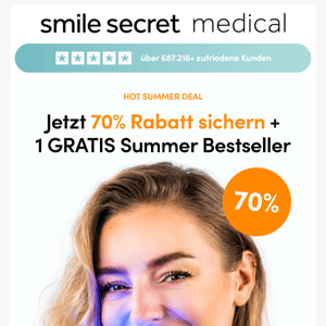 Weißes Sommerlächeln ☀️ -70% auf ALLES!