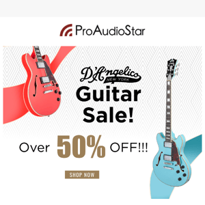 D'ANGELICO GUITAR SALE!!! Over 50% off these classic guitars!!!