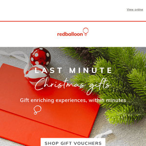 Get Christmas gifts, delivered within minutes!