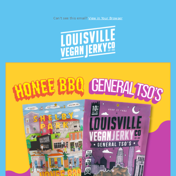 General Tso's and Honee BBQ Jerky are here!