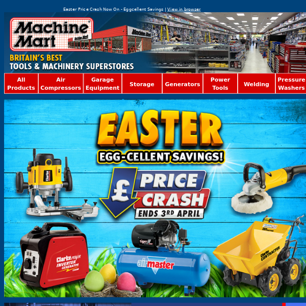 Save £££s in Our Great Easter Price Crash - Starting Today!!