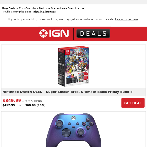 Finally Has the Black Friday Super Smash Bros. OLED Bundle - IGN