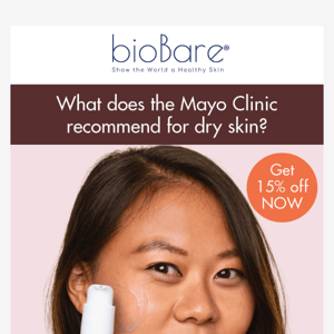 What does the Mayo Clinic recommend for dry skin?