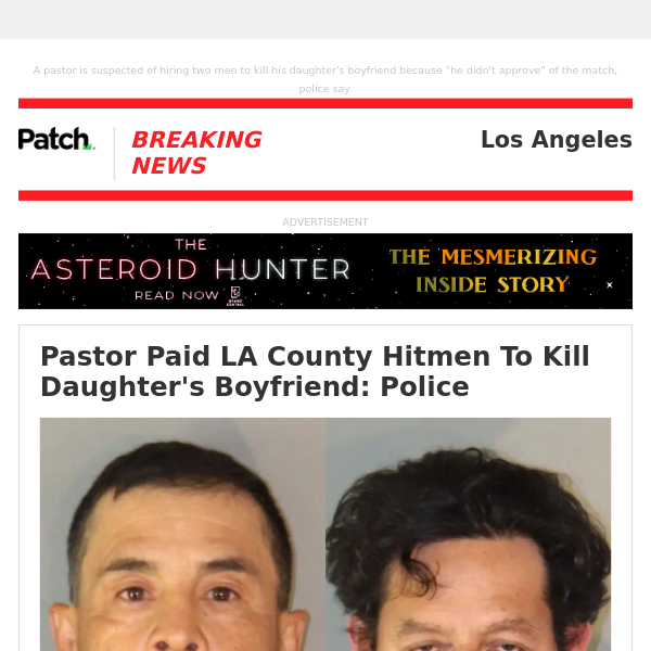 ALERT: Pastor Paid LA County Hitmen To Kill Daughter's Boyfriend: Police – Wed 03:24:43PM