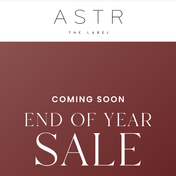 Get Ready For This🛍️ End Of Year Sale Coming Soon!