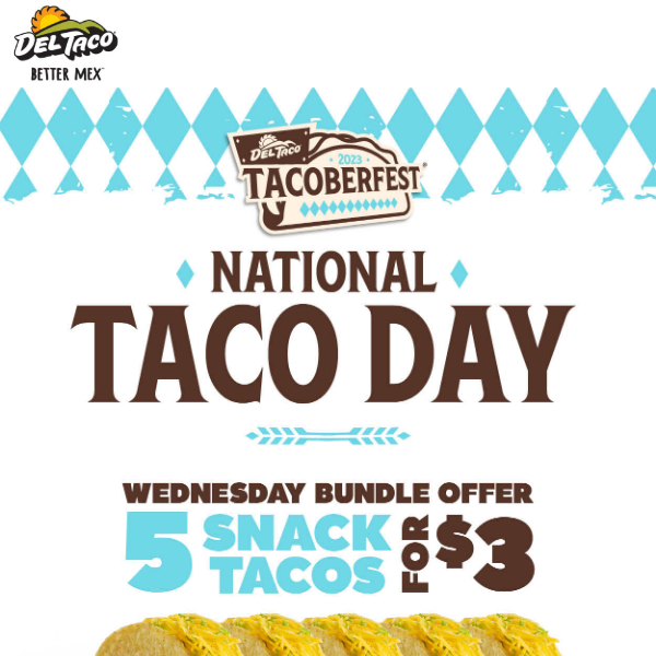 🌮 Celebrate National Taco Day with Tacobefest Special Offers! 🎉