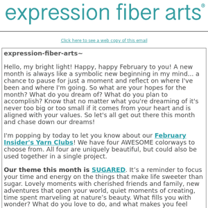 Would You Like a Sweet Treat, Expression Fiber Arts?