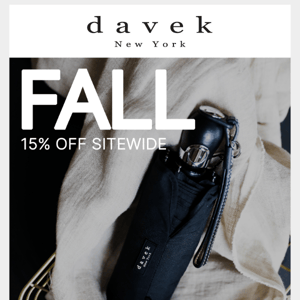 15% Off Fall Sale - Ends Tomorrow