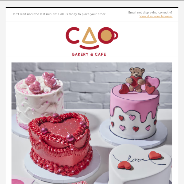 Sweeten Your Valentine's Day with CAO Bakery's Irresistible Cakes! 🍰❤️