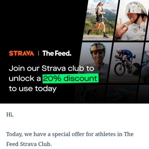 🚴‍♂️ Here's 20% off Just for Joining Us on Strava