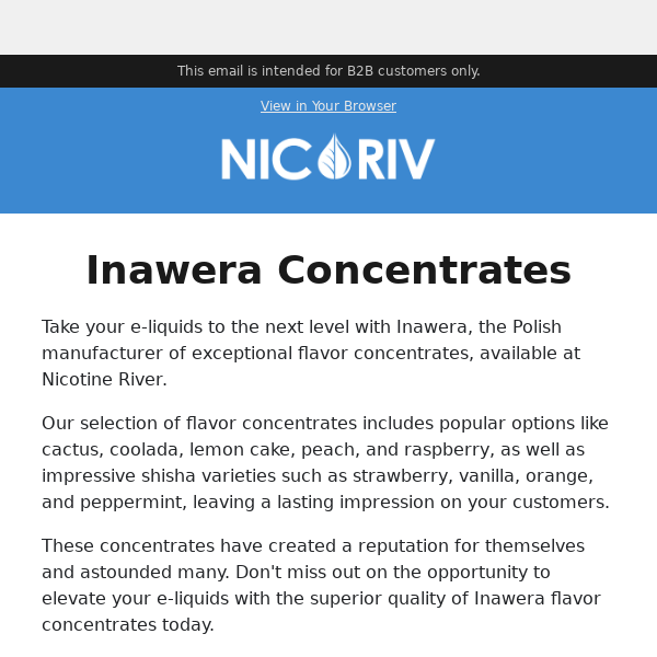 Inawera concentrates: Elevate your e-liquids