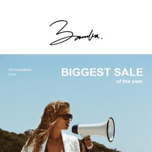 BIGGEST SALE OF THE YEAR — COUNTDOWN.