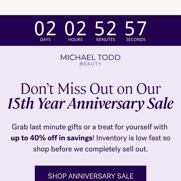 [Ending soon] Anniversary Sale: Up to 40% off!