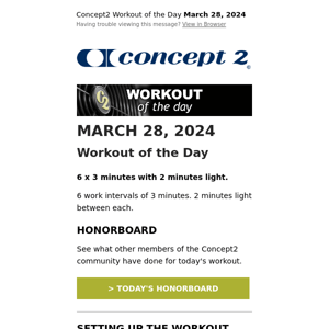Workout of the Day: March 28, 2024