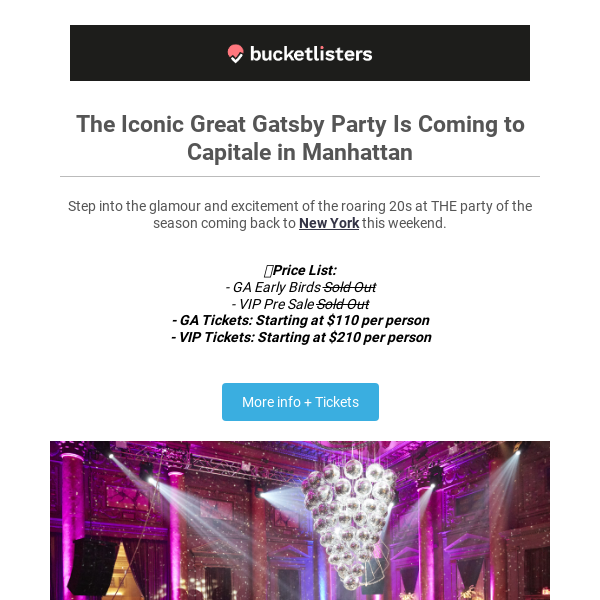 ✨ The Great Gatsby Party is This Weekend in NYC