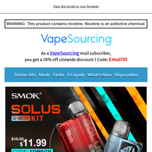 U.S.A. New Arrival✨29% Off for SMOK SOLUS G-BOX