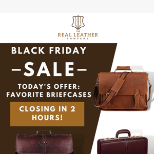 Briefcase Day ends in TWO HOURS!