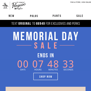 🚨 FINAL HOURS: The Memorial Day Sale