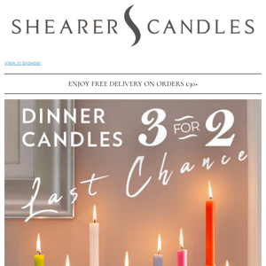 🍂 Last Chance: 3 for 2 on Amazing Dinner Candles! Elevate Your Home Decor this Autumn