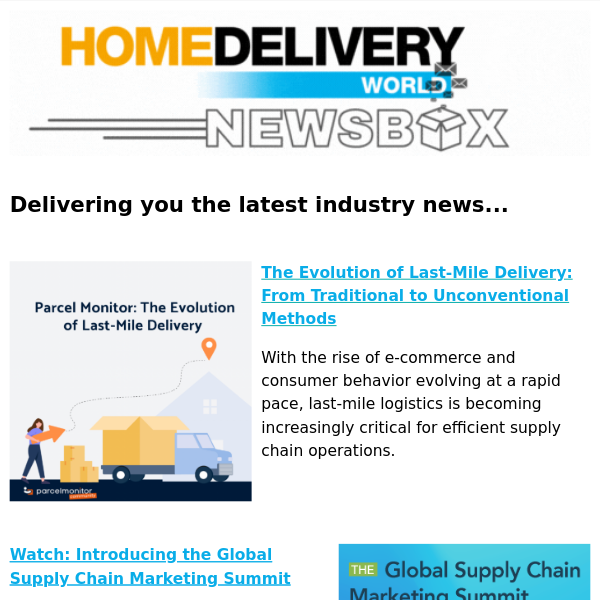 Latest in e-commerce, logistics & home delivery news