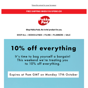 Psst!! 10% off everything happening right now! 🚨