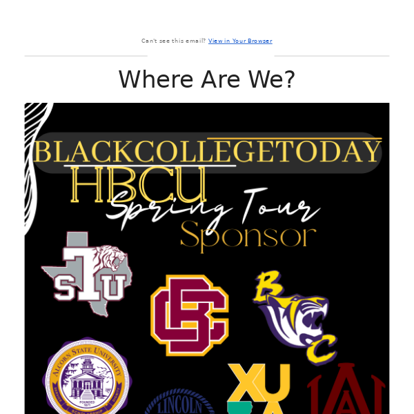 HBCU Sponsor?!