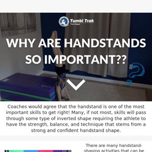 Why are handstands SO important? 💭