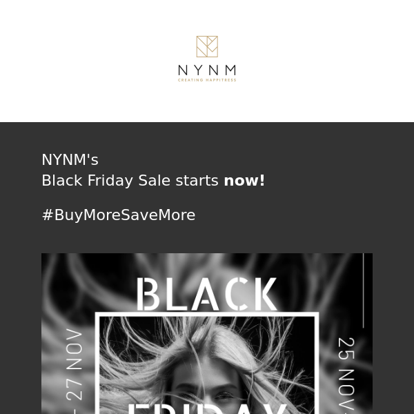 NYNM's BLACK FRIDAY SALE is LIVE!