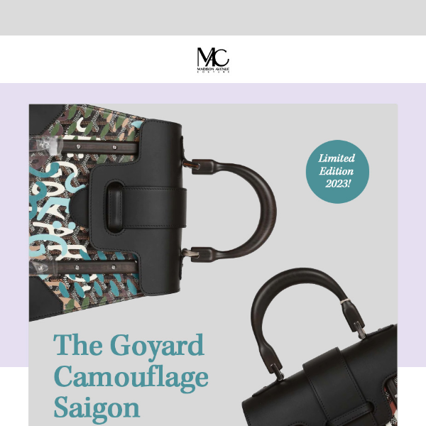 Goyard Limited Edition Black Goyardine Canvas Blue Lettres Camouflage –  Madison Avenue Couture