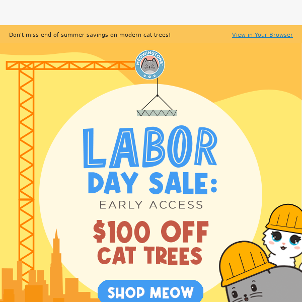 Our Labor Day Sale Starts MEOW! 🙀