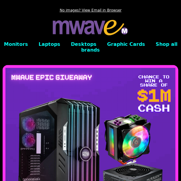 Earn Triple (3x) Entries with Cooler Master! Join the $1,000,000 Epic Giveaway.