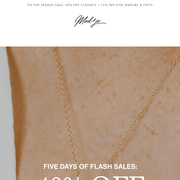 🌲 DAY 4 of Flash Sales: 40% off