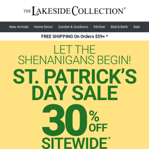 Our St. Patrick's Day Sale Starts Today!🍀 Save 30% Off SItewide!