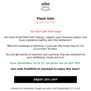 flash sale ends today